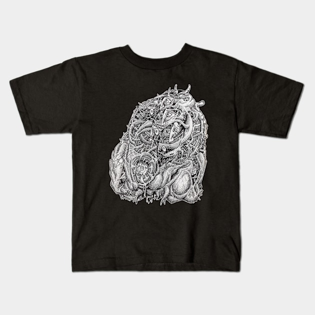 Cosmographic head Kids T-Shirt by Backbrain